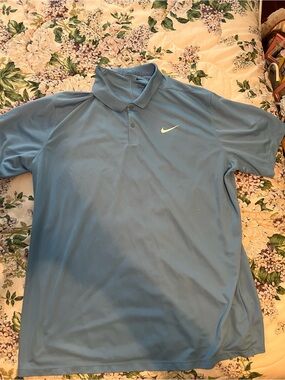 Men’s Nike Dry-Fit Teal Golf Shirt Size XXL